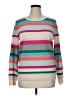 Talbots 100% Cashmere Stripes White Silver Cashmere Pullover Sweater Size XL - photo 1