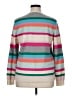 Talbots 100% Cashmere Stripes White Silver Cashmere Pullover Sweater Size XL - photo 2
