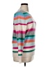 Talbots 100% Cashmere Stripes White Silver Cashmere Pullover Sweater Size XL - photo 4