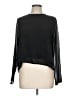 Haute Monde 100% Polyester Black Long Sleeve Blouse Size L - photo 1