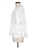 I.N. Studio 100% Polyester White Short Sleeve Blouse Size L (petite) - photo 5