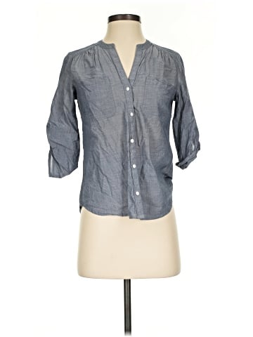 Ann Taylor LOFT Outlet 3/4 Sleeve Button-Down Shirt (view 1)