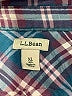 L.L.Bean 100% Cotton Plaid Blue Long Sleeve Button-Down Shirt Size XL - photo 7