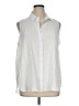 DR2 100% Lyocell Ivory Sleeveless Button-Down Shirt Size 1X - photo 1