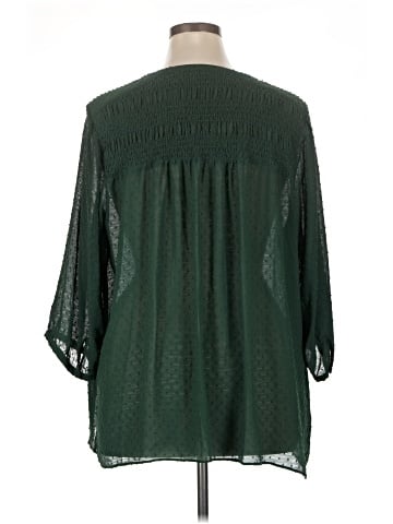 Rose + Olive 3/4 Sleeve Blouse (view 2)