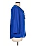 DR2 Blue 3/4 Sleeve Blouse Size L - photo 4