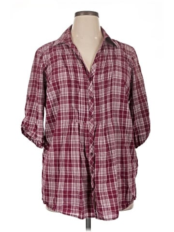 SONOMA life + style 3/4 Sleeve Button-Down Shirt (view 1)