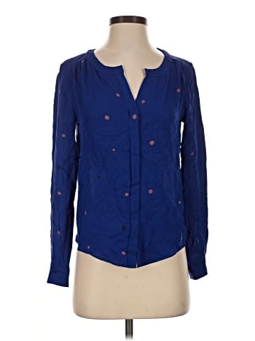 Thalia Sodi Long Sleeve Silk Top (view 1)