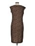 Talbots Animal Print Brown Casual Dress Size Med Petite - photo 2