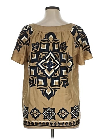 MICHAEL Michael Kors Short Sleeve Silk Top (view 2)