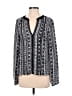 Veronica Beard Black Long Sleeve Silk Top Size 4 - photo 1