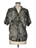 Rafaella 100% Rayon Paisley Gray Short Sleeve Blouse Size 6 - photo 1