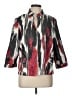 Chico's 100% Cotton Print Red Blazer Size Lg (2) - photo 1