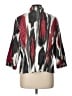 Chico's 100% Cotton Print Red Blazer Size Lg (2) - photo 2