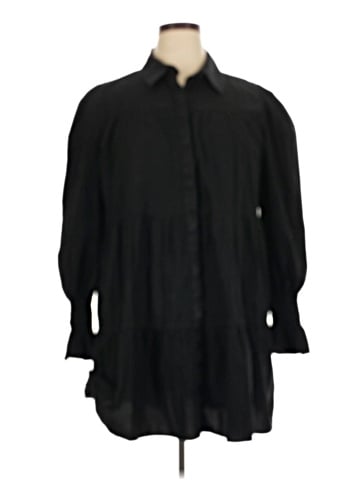 WAYF 3/4 Sleeve Button-Down Shirt (view 1)