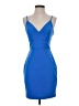 Express Solid Blue Cocktail Dress Size XS - photo 1