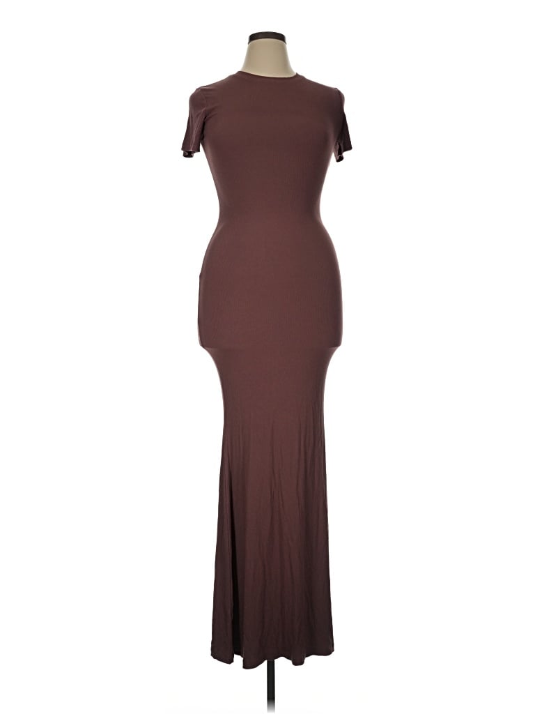 Pre-owned Reoria Casual Dress In Brown