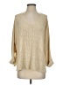 Mud Pie Metallic Tan Pullover Sweater Size S - photo 1
