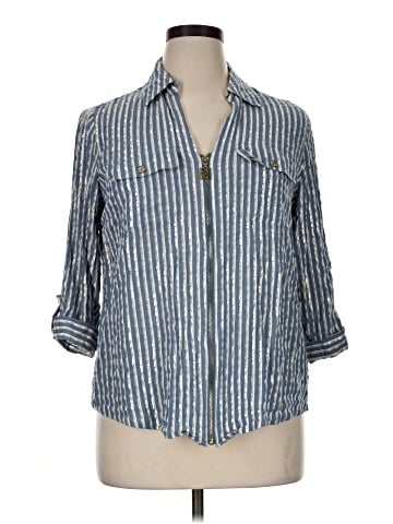 Anne Klein 3/4 Sleeve Button-Down Shirt (view 1)