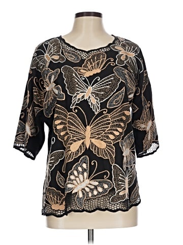 Draper's & Damon's Short Sleeve Blouse (view 1)