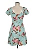 Assorted Brands Floral Teal Casual Dress Size M - photo 2