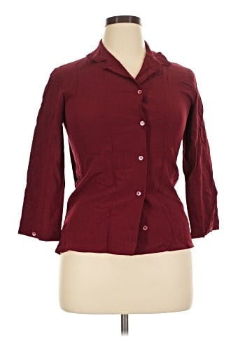 Calvin Klein 3/4 Sleeve Button-Down Shirt (view 1)