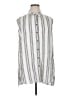 Chico's 100% Linen Stripes White Silver Sleeveless Button-Down Shirt Size XL (3) - photo 1
