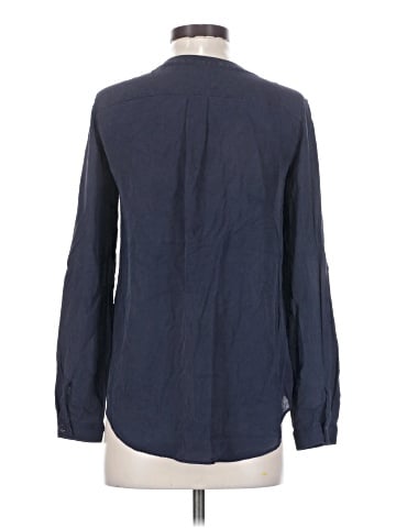 Theory Long Sleeve Silk Top (view 2)