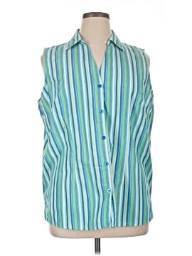 Basic Editions Sleeveless Button-Down Shirt (view 1)