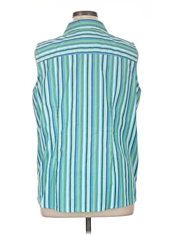 Basic Editions Sleeveless Button-Down Shirt (view 2)