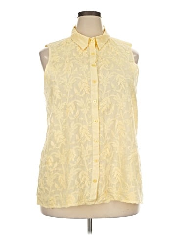 Novica Sleeveless Button-Down Shirt (view 1)