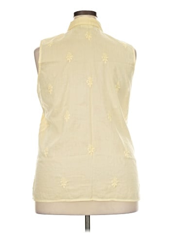 Novica Sleeveless Button-Down Shirt (view 2)