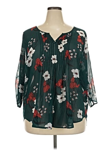 Market and Spruce 3/4 Sleeve Blouse (view 1)