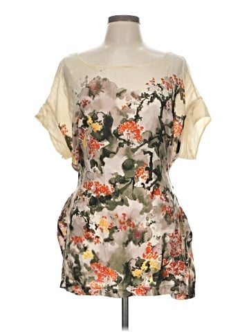 Maeve Short Sleeve Silk Top