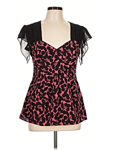 Nanette Lepore Short Sleeve Silk Top (view 1)