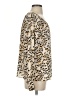 CAbi 100% Polyester Animal Print Gold Long Sleeve Blouse Size S - photo 4