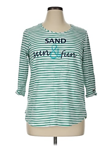 Zenergy by Chico's 3/4 Sleeve T-Shirt (view 1)