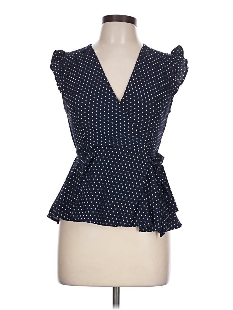 Pre-owned Monteau Sleeveless Blouse In Blue