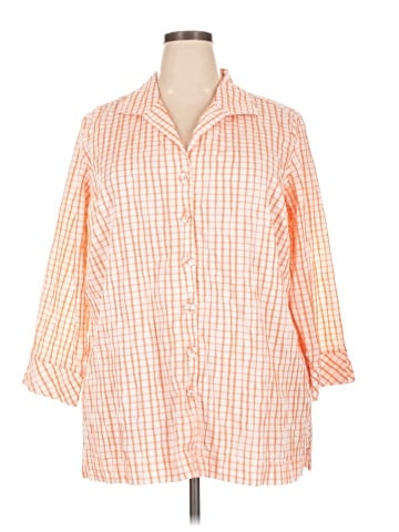 Foxcroft 3/4 Sleeve Button-Down Shirt (view 1)
