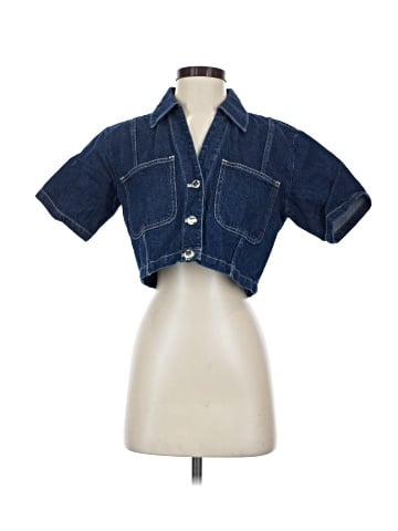 Zara Denim Vest (view 1)