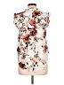 DKNY 100% Polyester Ivory Sleeveless Blouse Size L - photo 2