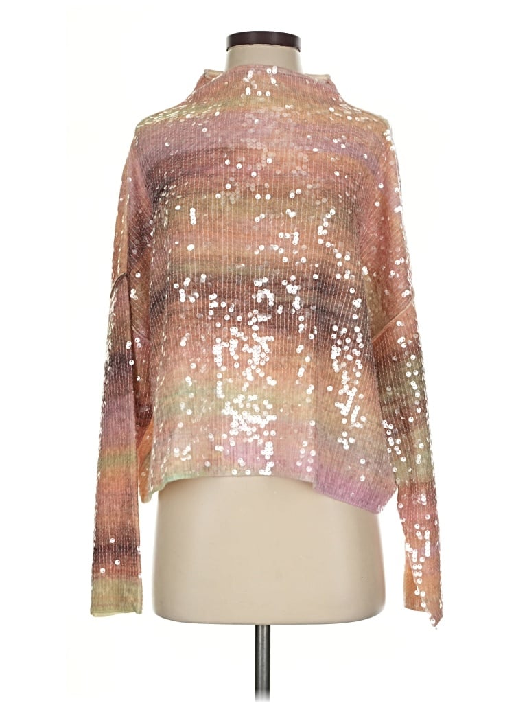 Pre-owned Pilcro Cashmere Pullover Sweater In Gold