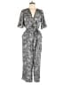 Worthington Animal Print Gray Jumpsuit Size M - photo 1