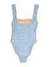 J.Crew Color Block Blue One Piece Swimsuit Size 4 - photo 2