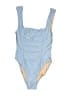 J.Crew Color Block Blue One Piece Swimsuit Size 4 - photo 1