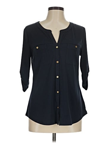Ellen Tracy 3/4 Sleeve Button-Down Shirt (view 1)