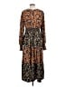 Umgee Paisley Brown Casual Dress Size L - photo 2