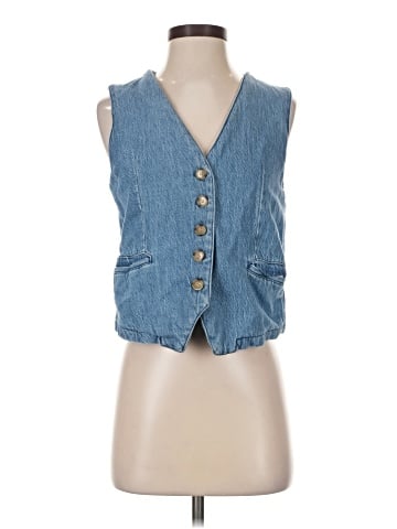 Zara Denim Vest (view 1)