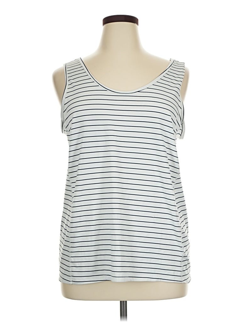Pre-owned Active Tank Top Silver Cold Shoulder Neckline Tops