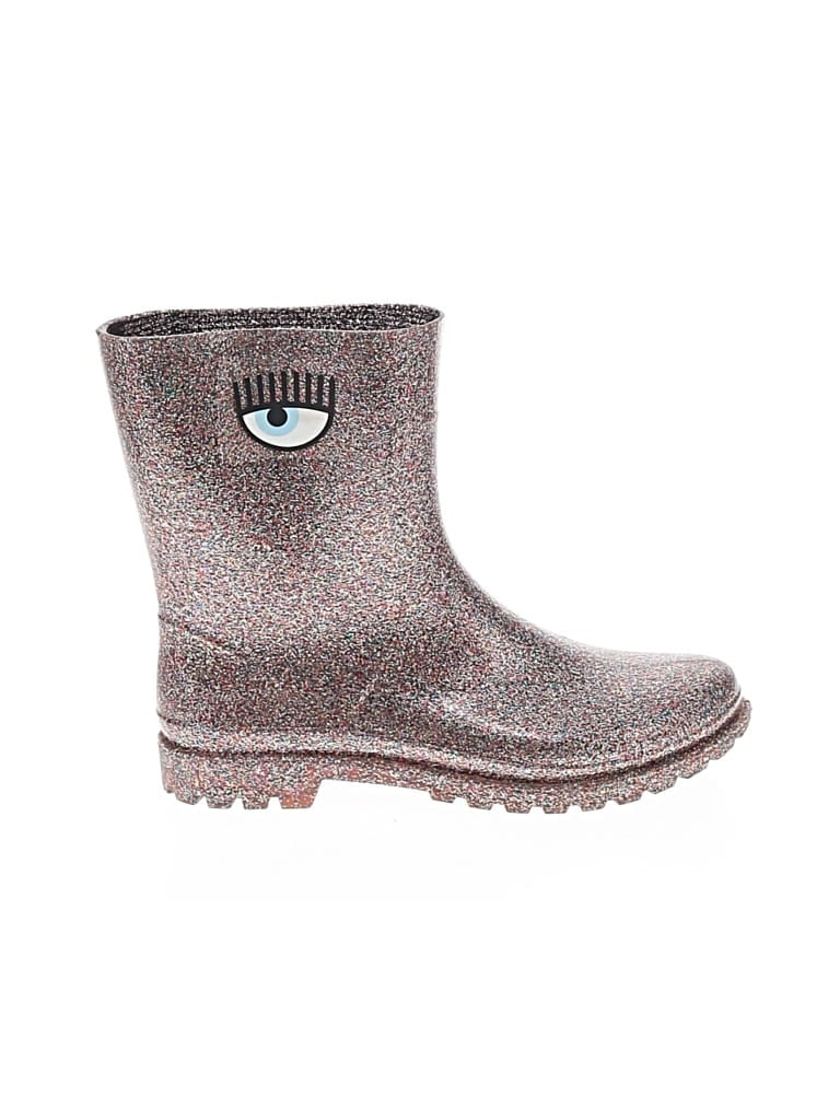 Pre-owned Assorted Brands Rain Boots In Silver